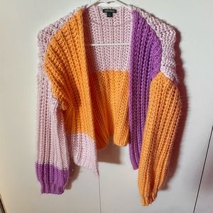 Color block chunky sweater EUC